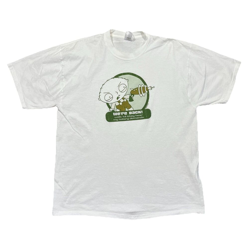 Vintage 2005 Family Guy Stewie “We’re Back” Graphic T Shirt XL Cartoon
